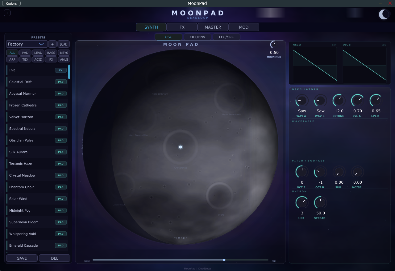MoonPad Synthesizer